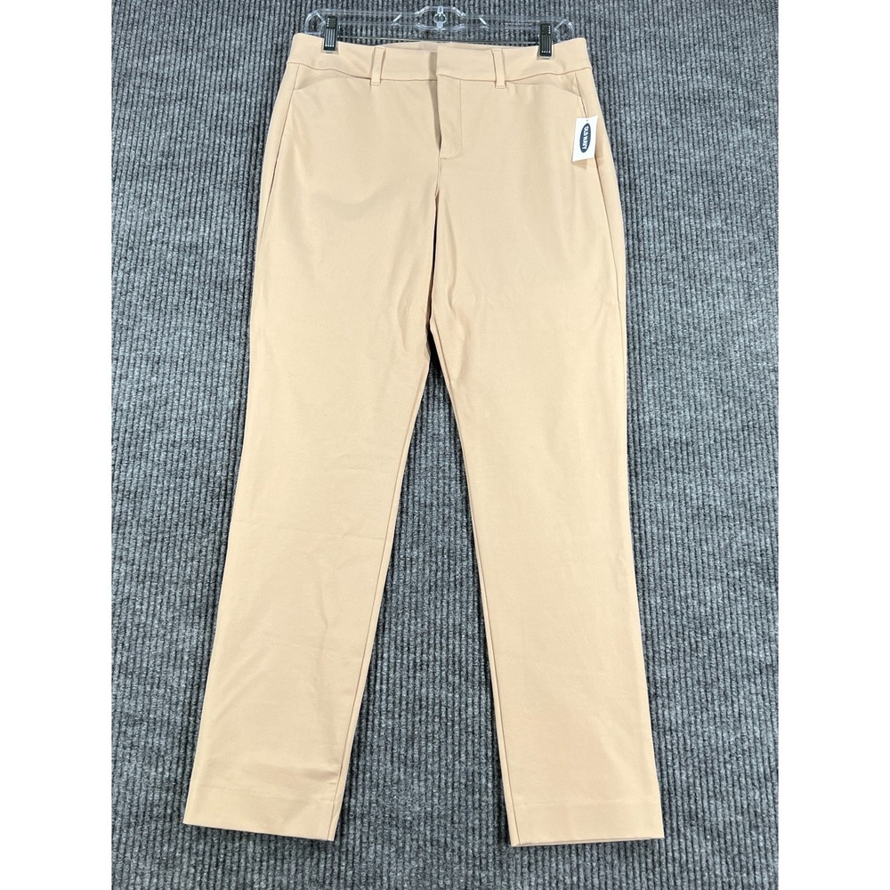 Old Navy Pixie Pants 6 Womens Beige High Rise Slim Fit Ankle Stretch Work Casual